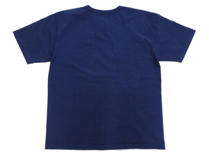 Studio D'artisan Plain T-Shirt Made from Heavyweight Loopwheeled Jersey Fabric Men's Tsuri-Ami Short Sleeve Tee 9913 Navy-Blue