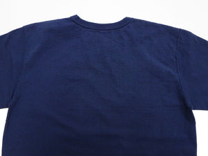 Studio D'artisan Plain T-Shirt Made from Heavyweight Loopwheeled Jersey Fabric Men's Tsuri-Ami Short Sleeve Tee 9913 Navy-Blue