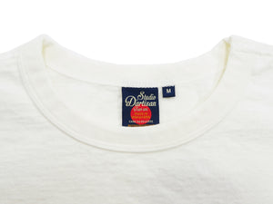 Studio D'artisan Plain T-Shirt Made from Heavyweight Loopwheeled Jersey Fabric Men's Tsuri-Ami Short Sleeve Tee 9913 Off-White