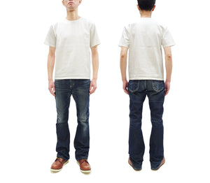 Studio D'artisan Plain T-Shirt Made from Heavyweight Loopwheeled Jersey Fabric Men's Tsuri-Ami Short Sleeve Tee 9913 Off-White