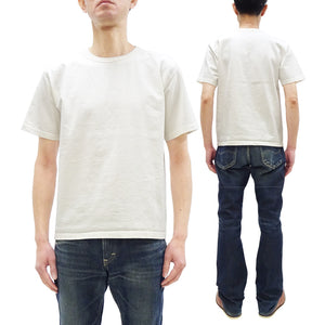 Studio D'artisan Plain T-Shirt Made from Heavyweight Loopwheeled Jersey Fabric Men's Tsuri-Ami Short Sleeve Tee 9913 Off-White