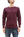 Studio D'Artisan Men's Heavyweight Waffle Knit Thermal Long Sleeve T-Shirt - 100% Cotton, Crew Neck, Ribbed Cuffs, Raw-edge hem, Made in Japan (SDA 9936) Burgundy