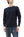 Studio D'Artisan Men's Heavyweight Waffle Knit Thermal Long Sleeve T-Shirt - 100% Cotton, Crew Neck, Ribbed Cuffs, Raw-edge hem, Made in Japan (SDA 9936) Black