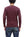 Studio D'Artisan Men's Heavyweight Waffle Knit Thermal Long Sleeve T-Shirt - 100% Cotton, Crew Neck, Ribbed Cuffs, Raw-edge hem, Made in Japan (SDA 9936) Burgundy