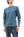 Studio D'Artisan Men's Heavyweight Waffle Knit Thermal Long Sleeve T-Shirt - 100% Cotton, Crew Neck, Ribbed Cuffs, Raw-edge hem, Made in Japan (SDA 9936) Faded-Blue
