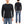 Studio D'artisan Men's Heavyweight 100% Cotton Waffle-Knit Thermal Long-Sleeve T-Shirt, Crew Neck, Four-Needle Flatseams, Curved Overlock-Finished Hem, Made in Japan (SDA 9936 Black)