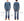 Studio D'artisan Men's Heavyweight 100% Cotton Waffle-Knit Thermal Long-Sleeve T-Shirt, Crew Neck, Four-Needle Flatseams, Curved Overlock-Finished Hem, Made in Japan (SDA 9936 Blue)