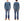Studio D'artisan Men's Heavyweight 100% Cotton Waffle-Knit Thermal Long-Sleeve T-Shirt, Crew Neck, Four-Needle Flatseams, Curved Overlock-Finished Hem, Made in Japan (SDA 9936 Blue)