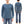 Studio D'artisan Men's Heavyweight 100% Cotton Waffle-Knit Thermal Long-Sleeve T-Shirt, Crew Neck, Four-Needle Flatseams, Curved Overlock-Finished Hem, Made in Japan (SDA 9936 Blue)