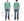 Studio D'artisan Men's Heavyweight 100% Cotton Waffle-Knit Thermal Long-Sleeve T-Shirt, Crew Neck, Four-Needle Flatseams, Curved Overlock-Finished Hem, Made in Japan (SDA 9936 Emerald Green)