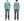 Studio D'artisan Men's Heavyweight 100% Cotton Waffle-Knit Thermal Long-Sleeve T-Shirt, Crew Neck, Four-Needle Flatseams, Curved Overlock-Finished Hem, Made in Japan (SDA 9936 Emerald Green)