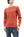 Studio D'Artisan Men's Heavyweight Waffle Knit Thermal Long Sleeve T-Shirt - 100% Cotton, Crew Neck, Ribbed Cuffs, Raw-edge hem, Made in Japan (SDA 9936) Burnt Sienna (deep red-brown color)