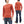 Studio D'Artisan Men's Heavyweight Waffle Knit Thermal Long Sleeve T-Shirt - 100% Cotton, Crew Neck, Ribbed Cuffs, Raw-edge hem, Made in Japan (SDA 9936) Burnt Sienna (deep red-brown color)