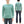 Studio D'Artisan Men's Heavyweight Waffle Knit Thermal Long Sleeve T-Shirt - 100% Cotton, Crew Neck, Ribbed Cuffs, Raw-edge hem, Made in Japan (SDA 9936) Emerald Green