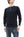 Studio D'Artisan Men's Heavyweight Waffle Knit Thermal Henley Long Sleeve T-Shirt - 100% Cotton, Ribbed Crew Neck Band, Ribbed Cuffs, Raw-edge hem, Made in Japan (SDA 9937) Black