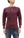 Studio D'Artisan Men's Heavyweight Waffle Knit Thermal Henley Long Sleeve T-Shirt - 100% Cotton, Ribbed Crew Neck Band, Ribbed Cuffs, Raw-edge hem, Made in Japan (SDA 9937) Burgundy
