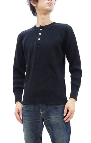 Waffle-Knit Thermal Henley Tee