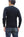Studio D'Artisan Men's Heavyweight Waffle Knit Thermal Henley Long Sleeve T-Shirt - 100% Cotton, Ribbed Crew Neck Band, Ribbed Cuffs, Raw-edge hem, Made in Japan (SDA 9937) Black