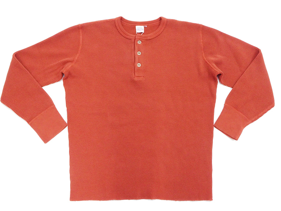 Changing Colors: Long Sleeve Henley Waffle Knit Top - Orange – Fate & Co.