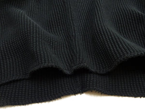 Studio D'artisan Men's Heavyweight 100% Cotton Waffle-Knit Thermal Henley Long-Sleeve T-Shirt, Three-Button Placket, Four-Needle Flatseams, Curved Overlock-Finished Hem, Made in Japan (SDA 9937 Black)