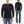 Studio D'artisan Men's Heavyweight 100% Cotton Waffle-Knit Thermal Henley Long-Sleeve T-Shirt, Three-Button Placket, Four-Needle Flatseams, Curved Overlock-Finished Hem, Made in Japan (SDA 9937 Black)