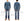 Studio D'artisan Men's Heavyweight 100% Cotton Waffle-Knit Thermal Henley Long-Sleeve T-Shirt, Three-Button Placket, Four-Needle Flatseams, Curved Overlock-Finished Hem, Made in Japan (SDA 9937 Blue)