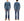 Studio D'artisan Men's Heavyweight 100% Cotton Waffle-Knit Thermal Henley Long-Sleeve T-Shirt, Three-Button Placket, Four-Needle Flatseams, Curved Overlock-Finished Hem, Made in Japan (SDA 9937 Blue)