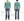 Studio D'artisan Men's Heavyweight 100% Cotton Waffle-Knit Thermal Henley Long-Sleeve T-Shirt, Three-Button Placket, Four-Needle Flatseams, Curved Overlock-Finished Hem, Made in Japan (SDA 9937 Emerald Green)