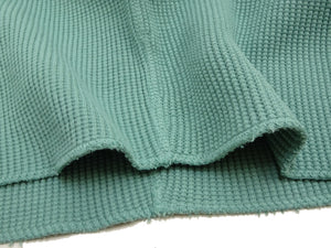 Studio D'artisan Men's Heavyweight 100% Cotton Waffle-Knit Thermal Henley Long-Sleeve T-Shirt, Three-Button Placket, Four-Needle Flatseams, Curved Overlock-Finished Hem, Made in Japan (SDA 9937 Emerald Green)