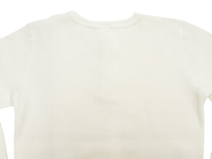 Studio D'artisan Men's Heavyweight 100% Cotton Waffle-Knit Thermal Henley Long-Sleeve T-Shirt, Three-Button Placket, Four-Needle Flatseams, Curved Overlock-Finished Hem, Made in Japan (SDA 9937 White)