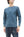 Studio D'Artisan Men's Heavyweight Waffle Knit Thermal Henley Long Sleeve T-Shirt - 100% Cotton, Ribbed Crew Neck Band, Ribbed Cuffs, Raw-edge hem, Made in Japan (SDA 9937) Faded-Blue