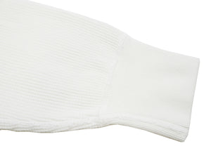 Studio D'Artisan Men's Heavyweight Waffle Knit Thermal Henley Long Sleeve T-Shirt - 100% Cotton, Ribbed Crew Neck Band, Ribbed Cuffs, Raw-edge hem, Made in Japan (SDA 9937) White