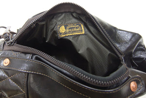 TOYS McCOY Leather Mini Duffle Sling Bag Men's Casual Small Crossbody Bag TMA2423 030 Black