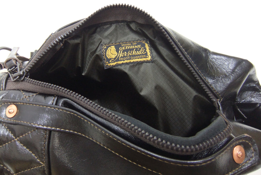 TOYS McCOY Leather Mini Duffle Sling Bag Men's Casual Small Crossbody Bag TMA2423 030 Black