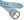 Studio D'artisan Leather Belt Men's Ccasual 38mm Wide/5mm Bend Leather with Thick Oval Buckle B-87 Blue-Emerald