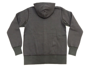 Barns Outfitters Men's COZUN Vintage-Inspired Long-Sleeve Zip-Up Hoodie, Medium-Weight 100% Cotton Brushed Fleece, Hooded Sweatshirt with a Two-Way Zipper, Flatseam Construction, One-Wash, Made in Japan (BR-3010 RD, 19 Faded Black)