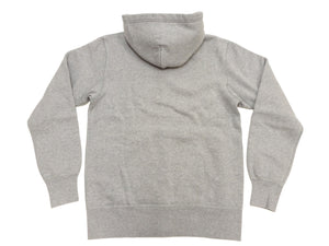 Barns Outfitters Men's COZUN Vintage-Inspired Long-Sleeve Zip-Up Hoodie, Medium-Weight 100% Cotton Brushed Fleece, Hooded Sweatshirt with a Two-Way Zipper, Flatseam Construction, One-Wash, Made in Japan (BR-3010 RD, 15 Gray)
