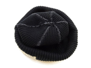 Buzz Rickson's Men's Watch Cap Cotton Version, World War II U.S. Military-Inspired 100% Cotton Rib-Knit Cap, Made in Japan (BR02186 119 Black)
