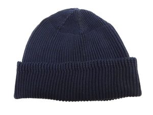 Buzz Rickson's Men's Watch Cap Cotton Version, World War II U.S. Military-Inspired 100% Cotton Rib-Knit Cap, Made in Japan (BR02186 128 Navy)