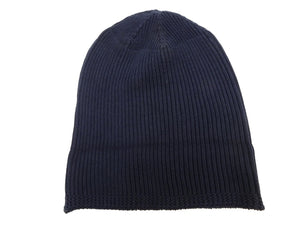 Buzz Rickson's Men's Watch Cap Cotton Version, World War II U.S. Military-Inspired 100% Cotton Rib-Knit Cap, Made in Japan (BR02186 128 Navy)