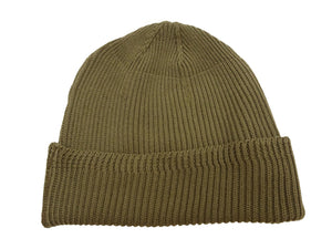 Buzz Rickson's Men's Watch Cap Cotton Version, World War II U.S. Military-Inspired 100% Cotton Rib-Knit Cap, Made in Japan (BR02186 149 Olive)