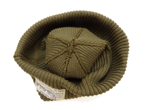 Buzz Rickson's Men's Watch Cap Cotton Version, World War II U.S. Military-Inspired 100% Cotton Rib-Knit Cap, Made in Japan (BR02186 149 Olive)