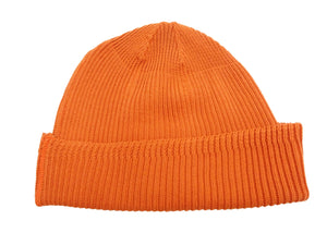 Buzz Rickson's Men's Watch Cap Cotton Version, World War II U.S. Military-Inspired 100% Cotton Rib-Knit Cap, Made in Japan (BR02186 159 Orange)