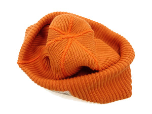 Buzz Rickson's Men's Watch Cap Cotton Version, World War II U.S. Military-Inspired 100% Cotton Rib-Knit Cap, Made in Japan (BR02186 159 Orange)