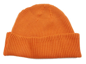 Buzz Rickson Watch Cap Men's Cotton Knit Hat WWII US Military Style Beanie BR02186 Orange