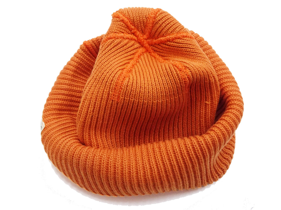 Buzz Rickson Watch Cap Men's Cotton Knit Hat WWII US Military Style Beanie BR02186 Orange