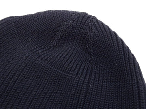 Buzz Rickson Men's U.S. Navy Watch Cap - 100% Wool Military Knit Hat - Made in Japan (BR02243 Navy Blue)