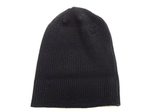 Buzz Rickson William Gibson Men's Plain Wool Knit Cap - U.S. Army Air Forces A-4 Model Reinterpreted in Black BR02272
