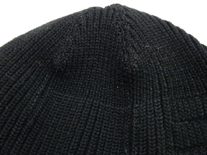Buzz Rickson William Gibson Men's Plain Wool Knit Cap - U.S. Army Air Forces A-4 Model Reinterpreted in Black BR02272