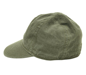 Buzz Rickson's Men's Type A-3 Mechanics Cap, 100% Cotton Herringbone Twill, USAAF Ground-Crew Work Cap Reproduction, Made in Japan (BR02536 149 Olive)